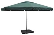 vidaXL Umbrelă de soare de grădină din aluminiu, bază portabilă, verde