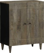 vidaXL Bufetă gri deschis 60x33,5x75 cm lemn masiv de mango