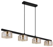 Lustră LED pe cablu Globo 16055-4HG HIGGINS 4xGX53/6W/230V fumuriu/maro