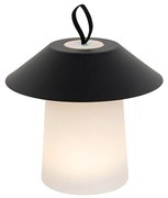 Lampă de masă neagră inclusiv LED cu dimmer în 3 trepte reîncărcabilă - Ivan