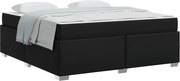 vidaXL Cadru de pat cu saltea Negru 180 x 200 cm țesătură