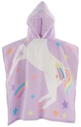 Poncho pentru copii mov din bumbac Unicorn – Catherine Lansfield