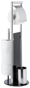 WENKO 24075800 - Set WC RAVINA, 20x707 cm, inox/argintiu/negru