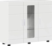vidaXL Dulap din Lemn Alb lucios 88,5 x 30,5 x 73 cm Lemn compozit
