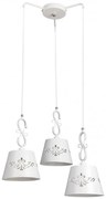 Lustra cu 3 pendule design clasic ANNA alb mat 2234 RX
