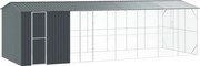 vidaXL Cușcă pentru păsări Antracit 860 x 310 x 247 cm Oțel Galvanizat