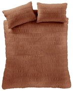 Lenjerie de pat portocalie pentru pat de o persoană 135x200 cm Seersucker – Catherine Lansfield