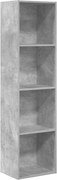vidaXL Bibliotecă, gri beton, 40x30x152 cm, lemn prelucrat
