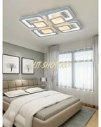 Lustra Led Cu Telecomanda, Elit's Verdad, 4 Patrate,160 w, Alb