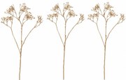 Set de ramuri de Gypsophila cu flori albe, 3 bucăți, auriu, 68 cm
