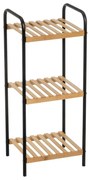 Etajeră neagră/în culoare naturală din bambus 30x75 cm – Casa Selección