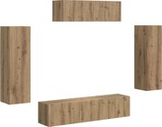 vidaXL Cabinet TV 5 pcs Stejar Artizanal