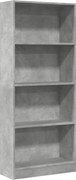 vidaXL Bibliotecă, gri beton, 60x24x143 cm, lemn prelucrat