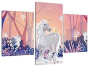 Tablou - Unicorn în pădurea fermecată (90x60 cm)
