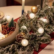 Ghirlandă de Crăciun albă cu auriu 270 cm, inclusiv LED cu temporizator - Jack