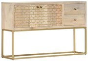vidaXL Dulap, auriu, 120 x 30 x 75 cm, lemn masiv de mango