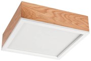 Plafonieră OAK SQUARE 2xE27/15W/230V 31x31 cm stejar/alb