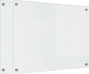 vidaXL Panou de bucătărie 2 pcs Transparent 80 x 60 cm