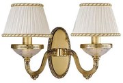 Aplica de perete clasica cu 2 brate din alama design italian 6502