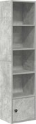 vidaXL Bibliotecă, gri beton, 31x24x127 cm, lemn prelucrat
