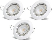 Aigostar - Set 3x spoturi LED încastrate, soclu GU10 1x/4,5W/230V 4000K, alb