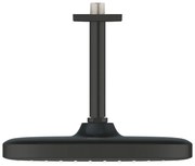Palarie si brat de dus negru mat Grohe Tempesta 250 Cube patrata montaj tavan