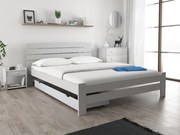 Pat inaltat PARIS 120 x 200 cm, alb Saltele: Cu saltele Coco Maxi 20 cm, Somiera pat: Cu lamele drepte