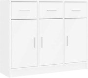 vidaXL Bufet alb 91x28x75 cm lemn stratificat