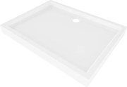 Mexen Flow+ cadă de duș dreptunghiulară 100 x 70 cm, alb lucios - 46R107010H