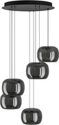 Eglo 390434 - Lustră LED dimmabilă pe cablu HORTUNAS 5xLED/5,8W/230V negru/fumuriu