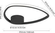 Eglo 902148 - Plafonieră MOSCHELLA LED/9,7W/230V neagră