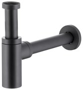 Sifon rotund de chiuvetă KFA Armatura 600-003-81 alamă/negru mat