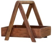 Cutie decorativă cu mâner, din lemn reciclat, Grimaud