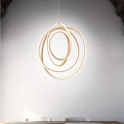 Ondaluce - Lustră LED reglabilă cu cablu Golden, LED/50W/230V, Ø 50 cm, aurie