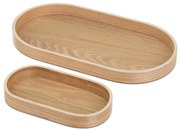 Tăvi decorative 2 buc. din lemn 20x37 cm – Casa Selección