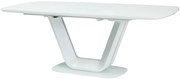 Masă de sufragerie extensibilă 140-200 cm Amanda (alb + alb) (pentru 8 și mai multe persoane). Promo -6%. 1049881