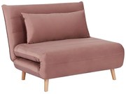 Fotoliu extensibil Spike Velvet  Roz Antic - l90 x L105 x h80 cm