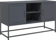 vidaXL Dulap TV, antracit, 100,5x39x60,5 cm, oțel