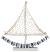 Mauro Ferretti Sculptura Lemn Barca cm 45X7X45 | Aosom Romania