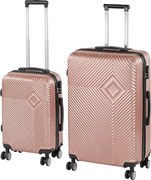 TraveLux Pro X set valiză rulantă aur roz