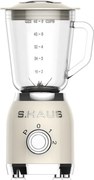 Blender Swiss Haus SH-BL2015, 600 W, 1,5 l, 20.000 rpm, 2 viteze + functie puls, Functie Turbo, Recipient din sticla, Crem