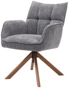 Set de scaune de sufragerie gri 2 buc. tapițat Marilla – Unique Furniture