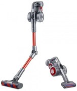 Aspirator vertical JIMMY H9 Flex, 600 W, 200 AW, 0,6 l, pliabil, autonomie 80 de minute, afișaj LED, tehnologie Double Cyclon, roșu/grizonat