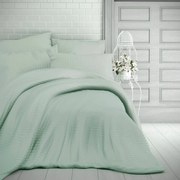 Lenjerie de pat din satin Kvalitex Stripe măsliniu, 140 x 220 cm, 70 x 90 cm