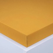 decoDoma Cearşaf cu elastic jersey EXCLUSIVE muştar 90 x 200 cm