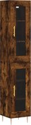 vidaXL Dulap înalt, stejar fumuriu, 34,5x34x180 cm, lemn prelucrat