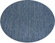 Covor SISAL SION cerc A5165A Melanj țesute plate albastru inchis