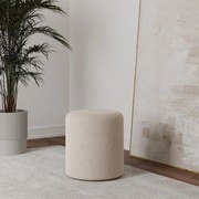 Taburet Tapitat Mali, Crem, Stofa, L 41 x l 41 x H 45 cm