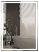 HOMCOM Oglindă pentru baie LED. Buton tactil, funcție anticeață, 60 x 80 x 4 cm, Alb | Aosom Romania