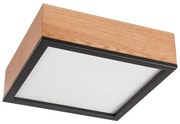 Plafonieră OAK SQUARE 2xE27/15W/230V 31x31 cm stejar/negru